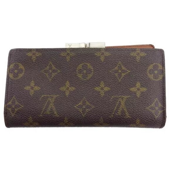 LOUIS VUITTON Long Wallet Monogram Beige Monogram Canvas Authentic Used - Picture 2 of 2